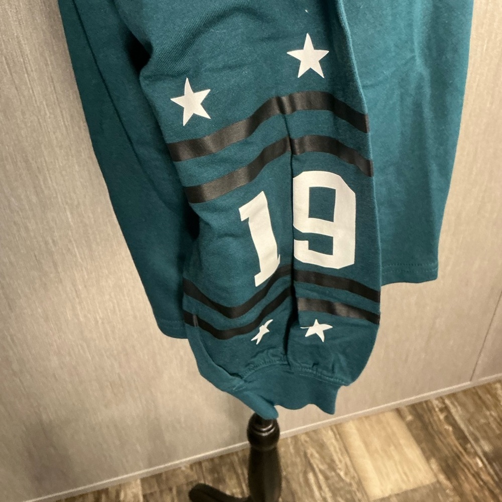 Philadelphia Eagles Women's Long Sleeve Tee - Teal Size XL - Picture 3 of 11